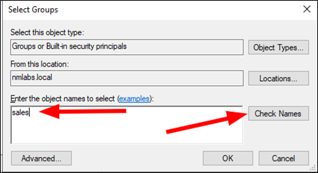 Figure 19 Checking Group Names 1